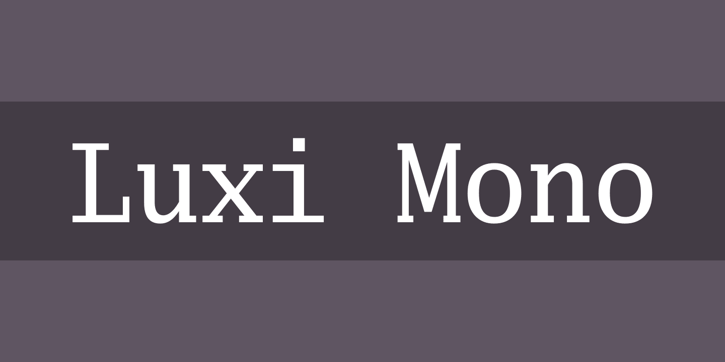 Beispiel einer Luxi Mono Bold-Schriftart